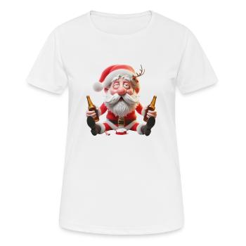 Drunk Santa Claus 1 - Women's Breathable T-Shirt - white - Front - AI Model Female 172 dark (172cm)