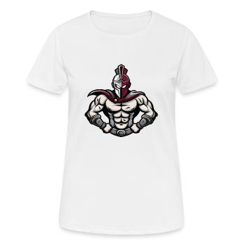 Chevalier guerrier - T-shirt respirant Femme - blanc - Devant - AI Model Female 172 dark (172cm)