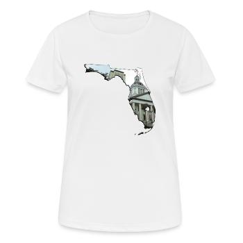 Florida State Capitol in Florida Map - Women's Breathable T-Shirt - white - Front - AI Model Female 172 dark (172cm)