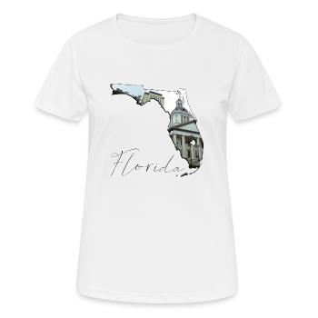 Florida State Capitol in Florida Map FL - Women's Breathable T-Shirt - white - Front - AI Model Female 172 dark (172cm)