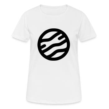 Planet - Frauen T-Shirt atmungsaktiv - Weiß - Vorne - AI Model Female 172 dark (172cm)