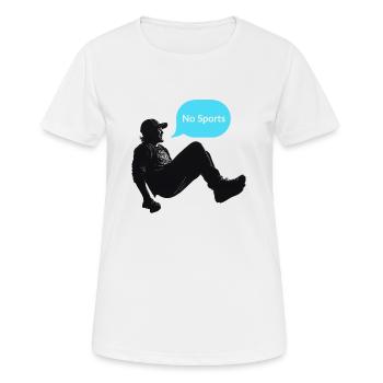 Aucun sport - T-shirt respirant Femme - blanc - Devant - AI Model Female 172 dark (172cm)