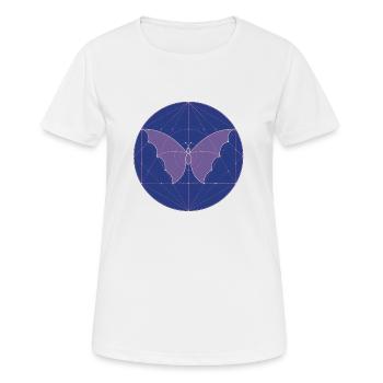Heilige Geometrie Schmetterling - Frauen T-Shirt atmungsaktiv - Weiß - Vorne - AI Model Female 172 dark (172cm)
