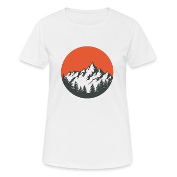 Mountains - Women's Breathable T-Shirt - white - Front - AI Model Female 172 dark (172cm)