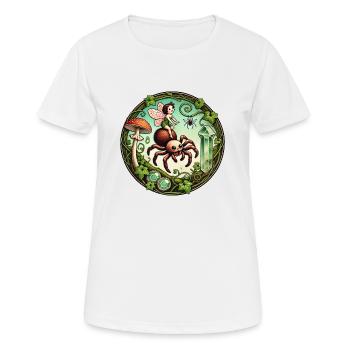 Spinnen-Fee - Frauen T-Shirt atmungsaktiv - Weiß - Vorne - AI Model Female 172 dark (172cm)