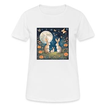 Lapin - T-shirt respirant Femme - blanc - Devant - AI Model Female 172 dark (172cm)