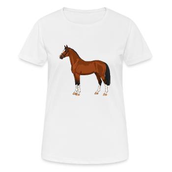 Hackney horse real - Women's Breathable T-Shirt - white - Front - AI Model Female 172 dark (172cm)