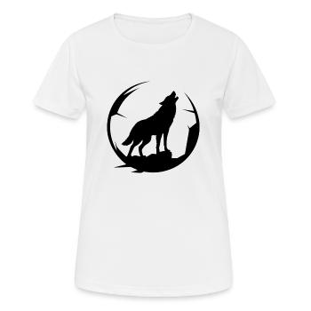 Wolf - Naturschutz - Frauen T-Shirt atmungsaktiv - Weiß - Vorne - AI Model Female 172 dark (172cm)