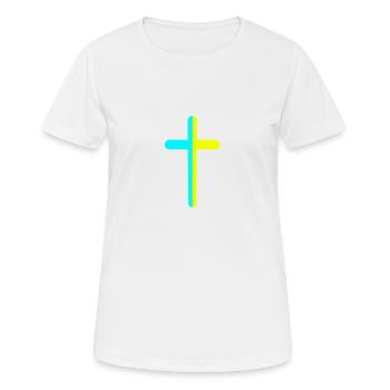 Croix Crucifix Croix Croix Ukraine - T-shirt respirant Femme - blanc - Devant - AI Model Female 172 dark (172cm)
