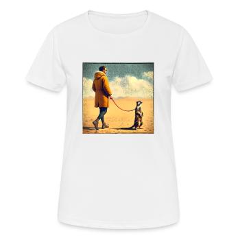 Spaziergang mit Erdmännchen - Frauen T-Shirt atmungsaktiv - Weiß - Vorne - AI Model Female 172 dark (172cm)