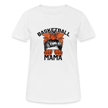Basketball Mama - Frauen T-Shirt atmungsaktiv - Weiß - Vorne - AI Model Female 172 dark (172cm)
