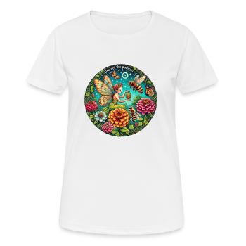 Honigbienen-Fee - Frauen T-Shirt atmungsaktiv - Weiß - Vorne - AI Model Female 172 dark (172cm)