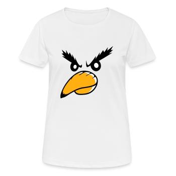 Corbeau oiseau Peeps Mal Cool Drôle Bande dessinée Humour Amusant - T-shirt respirant Femme - blanc - Devant - AI Model Female 172 dark (172cm)