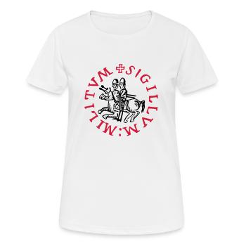 templars knights symbol - Frauen T-Shirt atmungsaktiv - Weiß - Vorne - AI Model Female 172 dark (172cm)
