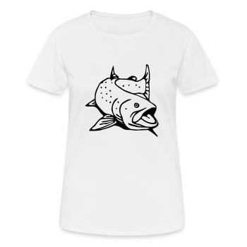 huchen solo - Frauen T-Shirt atmungsaktiv - Weiß - Vorne - AI Model Female 172 dark (172cm)
