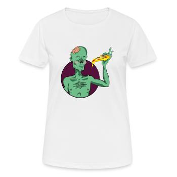 PIZZAAAAA0 - Frauen T-Shirt atmungsaktiv - Weiß - Vorne - AI Model Female 172 dark (172cm)