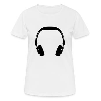 headphone - Frauen T-Shirt atmungsaktiv - Weiß - Vorne - AI Model Female 172 dark (172cm)