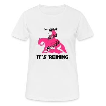 riding_sliding_stopping - Frauen T-Shirt atmungsaktiv - Weiß - Vorne - AI Model Female 172 dark (172cm)