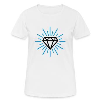 Diamant - Frauen T-Shirt atmungsaktiv - Weiß - Vorne - AI Model Female 172 dark (172cm)