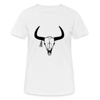 desert skull - Women's Breathable T-Shirt - white - Front - AI Model Female 172 dark (172cm)