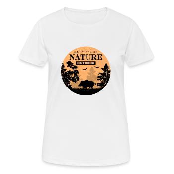 Wildschwein - Keiler - Wild Boar - Frauen T-Shirt atmungsaktiv - Weiß - Vorne - AI Model Female 172 dark (172cm)