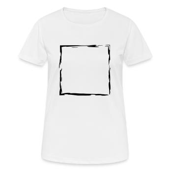 bordure carrée carrée brosse carrée lini - T-shirt respirant Femme - blanc - Devant - AI Model Female 172 dark (172cm)
