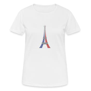 Frankreich Eiffelturm - Frauen T-Shirt atmungsaktiv - Weiß - Vorne - AI Model Female 172 dark (172cm)