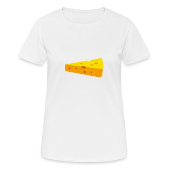 cheese - Women's Breathable T-Shirt - white - Front - AI Model Female 172 dark (172cm)