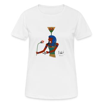 Nefertem I divinité égyptienne antique - T-shirt respirant Femme - blanc - Devant - AI Model Female 172 dark (172cm)