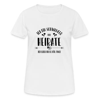 Junggesellinnenabschied Schwanger Braut - Frauen T-Shirt atmungsaktiv - Weiß - Vorne - AI Model Female 172 dark (172cm)
