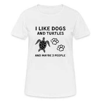 DOGS AND TURTLES - Women's Breathable T-Shirt - white - Front - AI Model Female 172 dark (172cm)