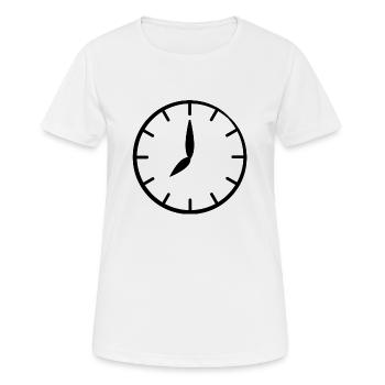 Uhr tickt - Frauen T-Shirt atmungsaktiv - Weiß - Vorne - AI Model Female 172 dark (172cm)