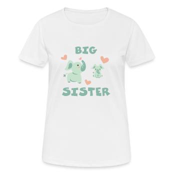Big Sister Kinder Große Schwester im Jahr 2021 - Frauen T-Shirt atmungsaktiv - Weiß - Vorne - AI Model Female 172 dark (172cm)