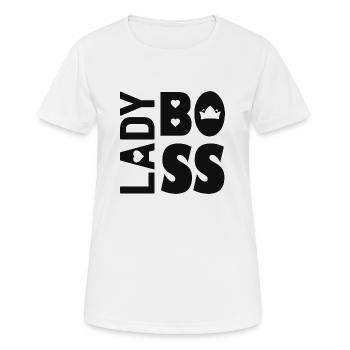 Ladyboss - Lady Boss - Girlboss - Frauen T-Shirt atmungsaktiv - Weiß - Vorne - AI Model Female 172 dark (172cm)