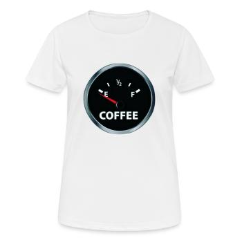 Carburant de café - T-shirt respirant Femme - blanc - Devant - AI Model Female 172 dark (172cm)