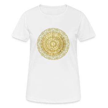 buddhismus sonne meditation spirituelle hindu - Frauen T-Shirt atmungsaktiv - Weiß - Vorne - AI Model Female 172 dark (172cm)