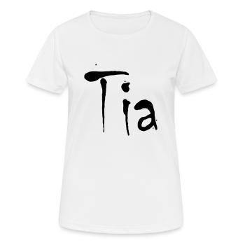 tia - Frauen T-Shirt atmungsaktiv - Weiß - Vorne - AI Model Female 172 dark (172cm)