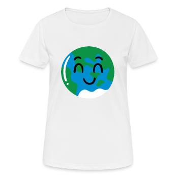 Terre - T-shirt respirant Femme - blanc - Devant - AI Model Female 172 dark (172cm)
