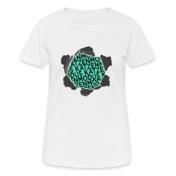katze geschenk seekatze witzig spaß bday raubkatze - Frauen T-Shirt atmungsaktiv - Weiß - Vorne - AI Model Female 172 dark (172cm)