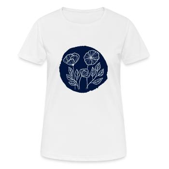Coquelicots tache - T-shirt respirant Femme - blanc - Devant - AI Model Female 172 dark (172cm)