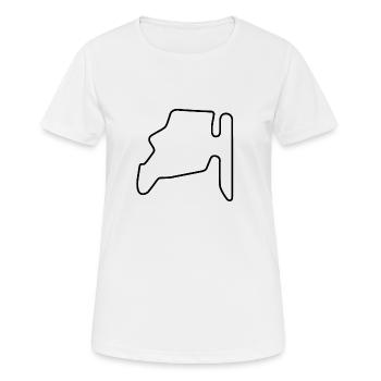 Circuit de Hongrie - T-shirt respirant Femme - blanc - Devant - AI Model Female 172 dark (172cm)