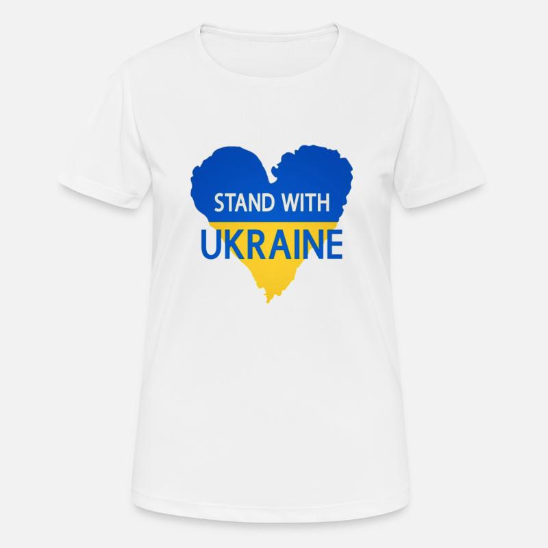 Ukraine - Women's Breathable T-Shirt - white