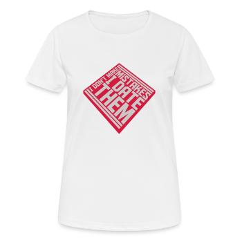 Date Mistakes Quote Logo - Women's Breathable T-Shirt - white - Front - AI Model Female 172 dark (172cm)