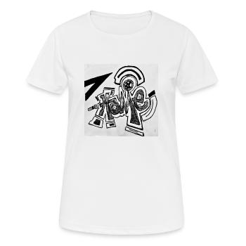 Hame | - Frauen T-Shirt atmungsaktiv - Weiß - Vorne - AI Model Female 172 dark (172cm)