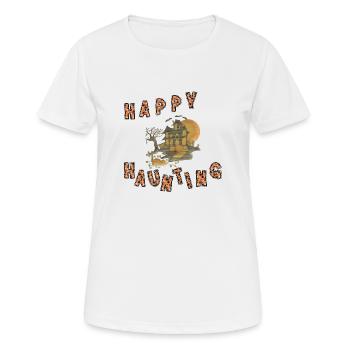 Happy hunting - T-shirt respirant Femme - blanc - Devant - AI Model Female 172 dark (172cm)