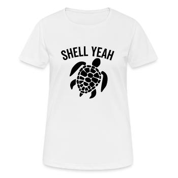 Schale ja - Frauen T-Shirt atmungsaktiv - Weiß - Vorne - AI Model Female 172 dark (172cm)