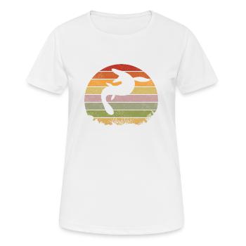 Mosasaurus Retro Vintage Dino - T-shirt respirant Femme - blanc - Devant - AI Model Female 172 dark (172cm)