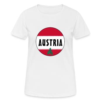 Austria - Frauen T-Shirt atmungsaktiv - Weiß - Vorne - AI Model Female 172 dark (172cm)
