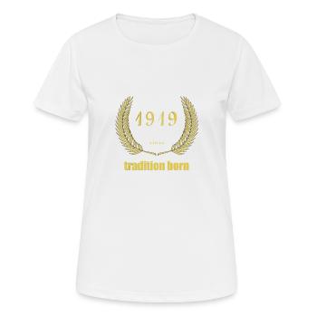 Tradition Born - Frauen T-Shirt atmungsaktiv - Weiß - Vorne - AI Model Female 172 dark (172cm)