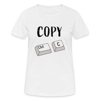 Ctrl C Copy - Women's Breathable T-Shirt - white - Front - AI Model Female 172 dark (172cm)